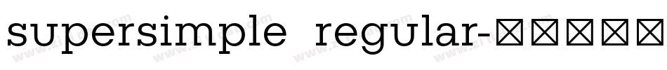 supersimple  regular字体转换